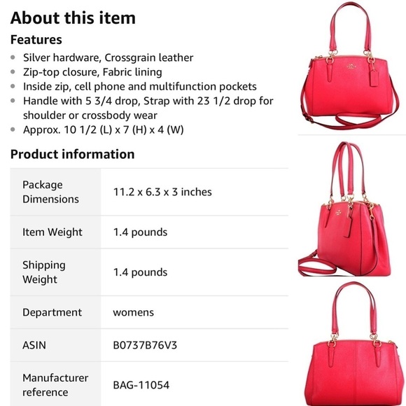 🔥Sales🔥 Coach Handbag new with tag🔥Gift Idea - Picture 2 of 8